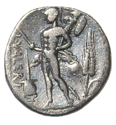 VALERIUS II, SILVER DENARIUS, FLAMEN MARTIALIS, 108 BC