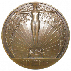 FRENCH MOVIE MEDAL, CINEMA, BY MAURICE DELANNOY, CIRCA 1942