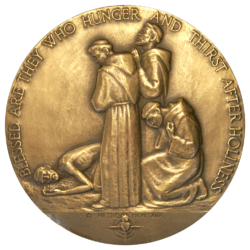 SOCIETY OF MEDALISTS #55, ST. FRANCIS OF ASSISI, BY PIETRO MONTANA, 1957