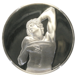 FRANKLIN MINT, THE GENIUS OF MICHELANGELO #40, THE DYING SLAVE, BY PIERO MONASSI, 1973