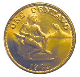 CENTRAL BANK OF THE PHILIPPINES, ONE CENTAVO, 1963