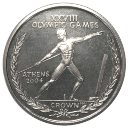 ATHENS XXVIII OLYMPIC GAMES 2004, JAVELIN, GIBRALTAR, 1 CROWN 2004